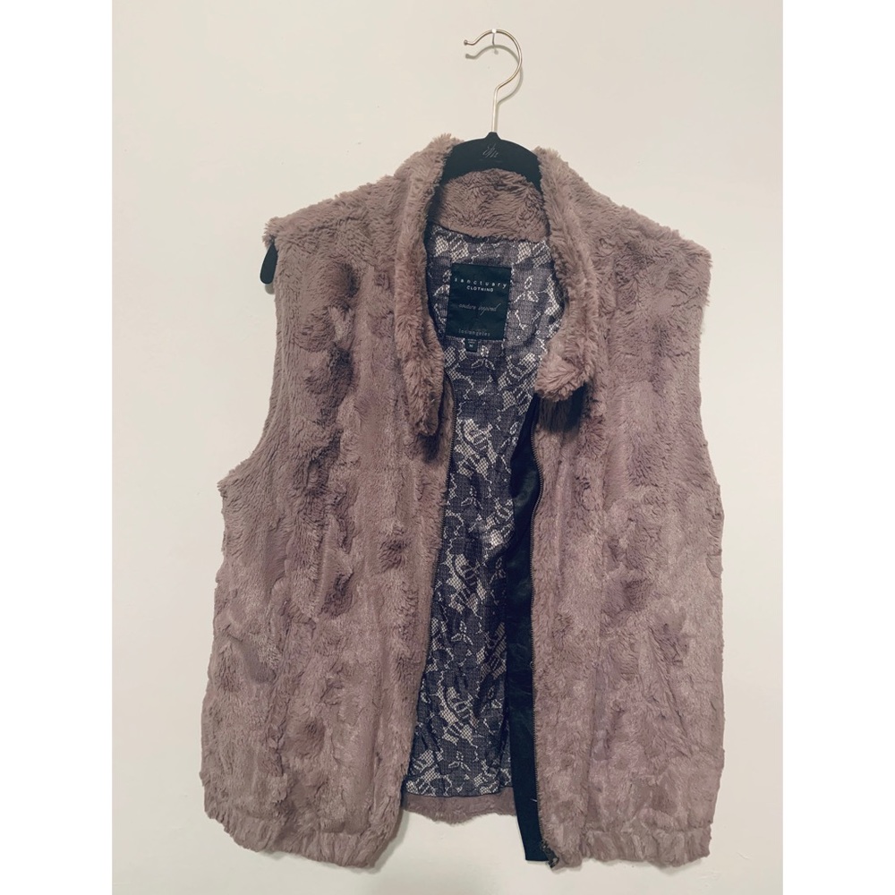Sanctuary Brown Faux Fur Vest